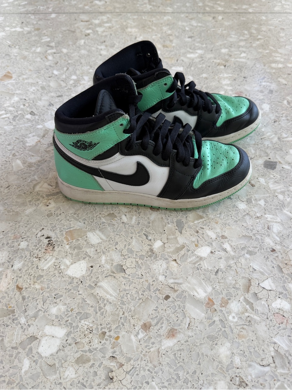 Nike Kids' High-Top Sneakers - Mint/Black/White